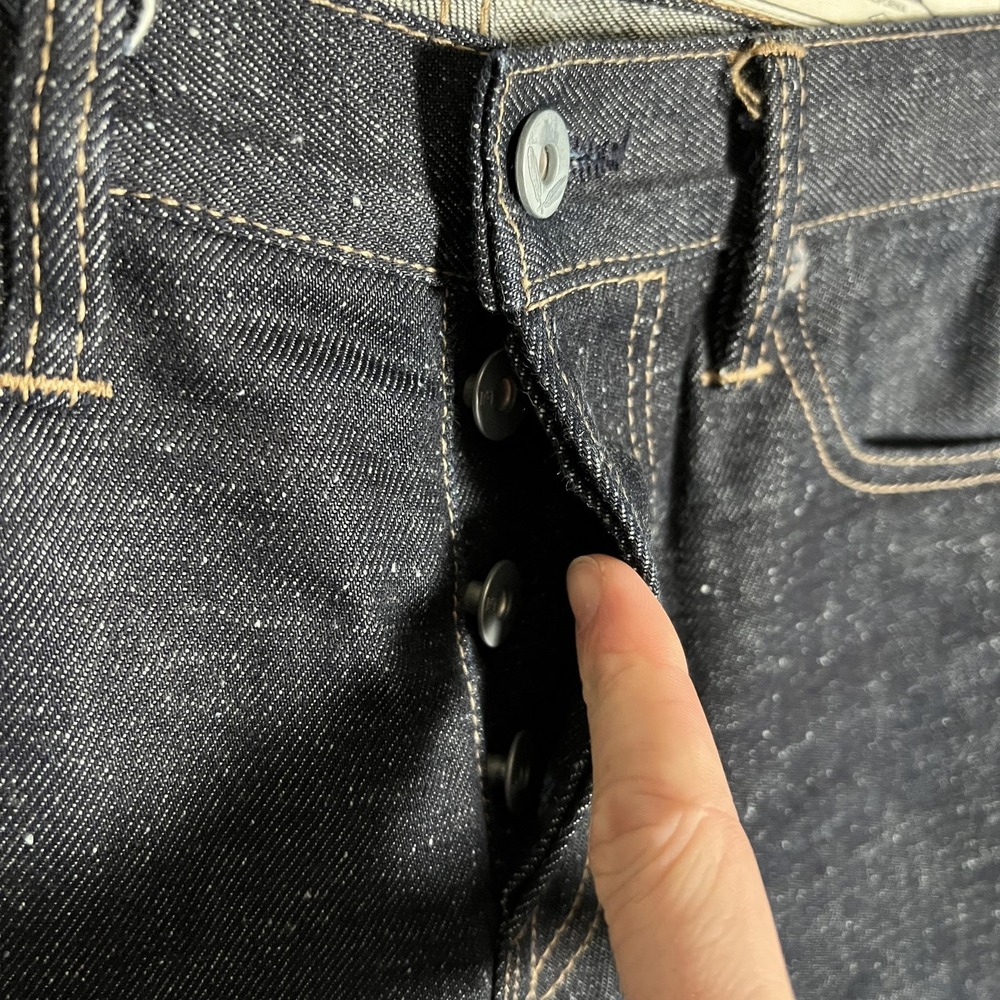 RGT SK Jeans Sz 29 15oz Indigo Skinny Raw Denim Button Fly‎ USA Rogue Territory - Picture 2 of 13